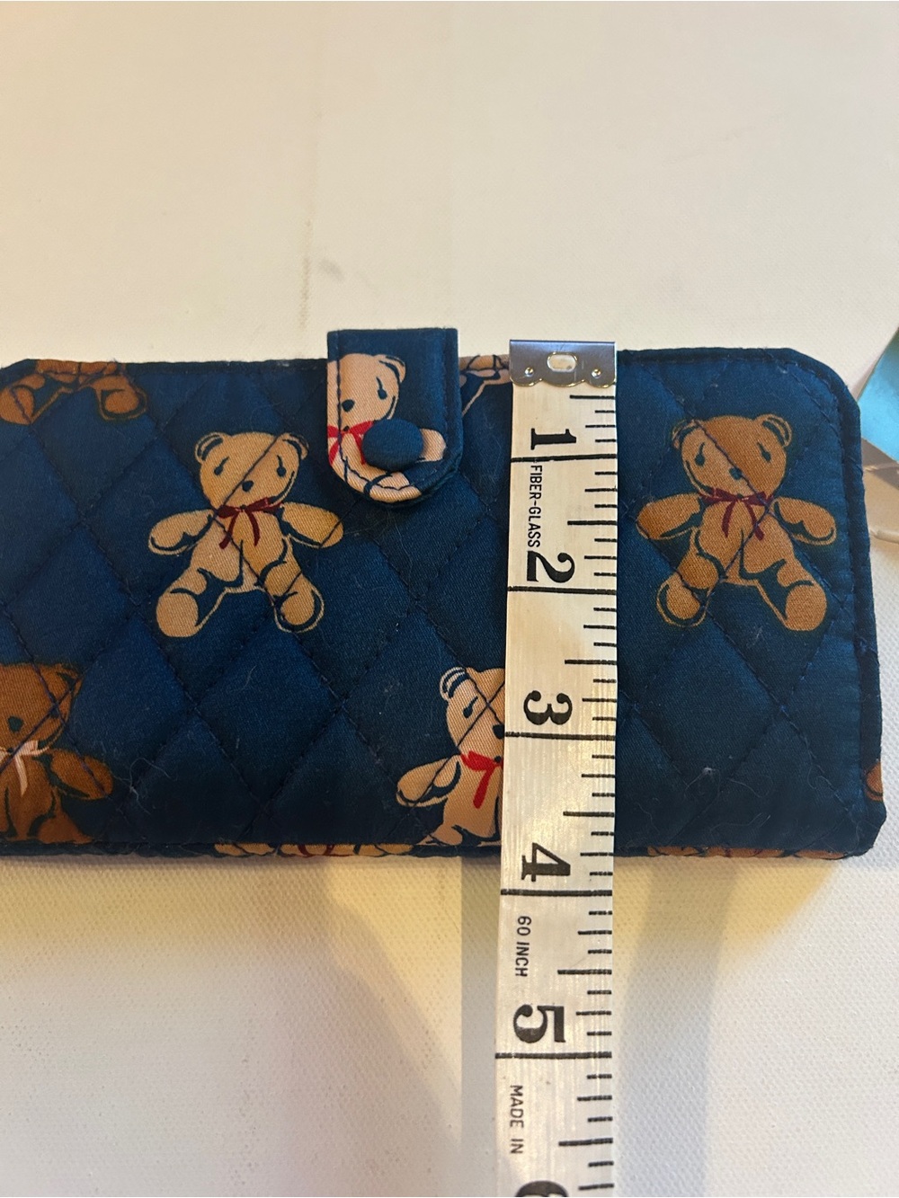 Vera Bradley Bunch of Bears Print Quilted Wallet 2025 Organizer Navy Blue NWT - Picture 5 of 5